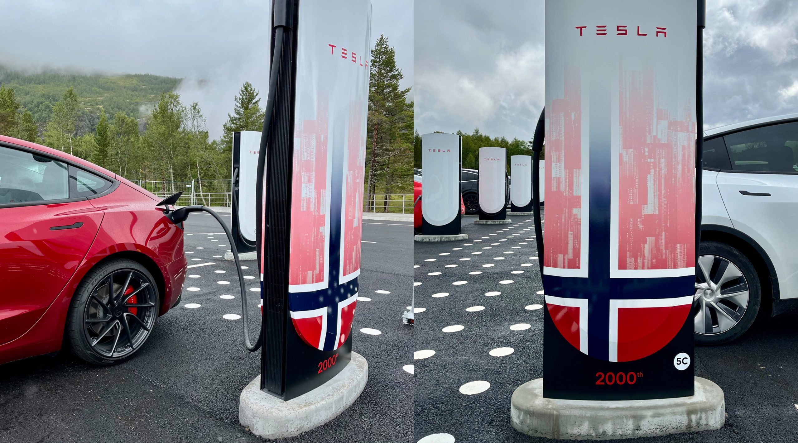 Tesla Now Has 2000 Charging Stalls in Norway